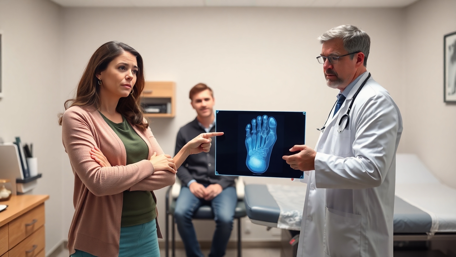Advocate Or Karen? Wife Stands Up To Doctor Ignoring Husband's Serious Foot Condition