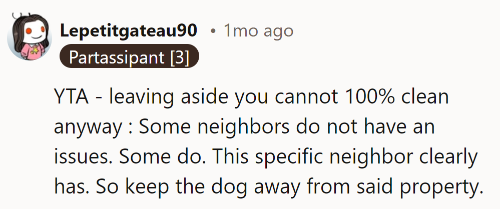 YTA: Can’t clean 100%, huh? Keep peace—steer clear of that grassy war zone!