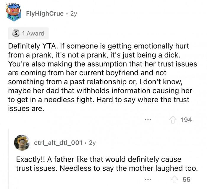 It's hard to say where the trust issues are.