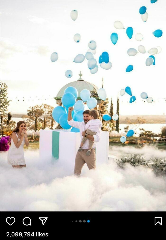 "This Brazilian Influencer Released Tons Of Balloons Into The Air For A Gender Reveal."