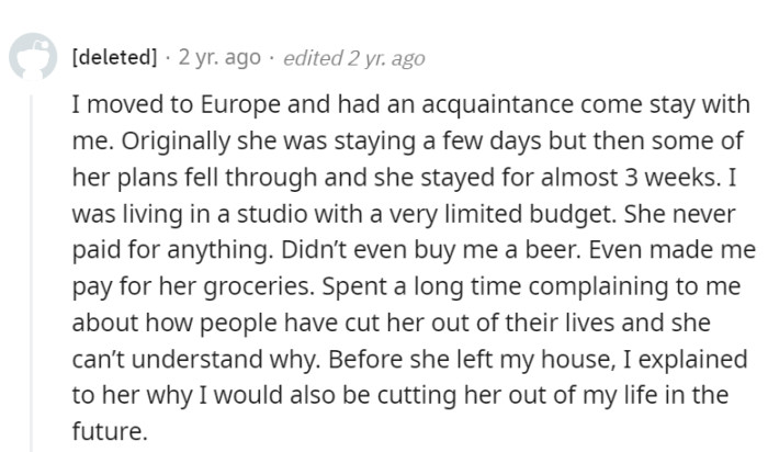 We don't need leeches here.