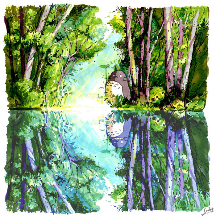 47. Totoro Marker Drawing By Caring Wong