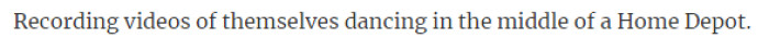 30. In the middle of a Home Depot.