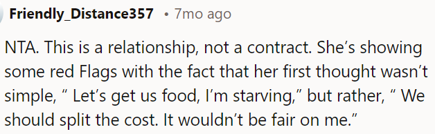 It's not fair to treat a relationship like a business deal.