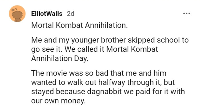 24. The Mortal Kombat: Annihilation movie