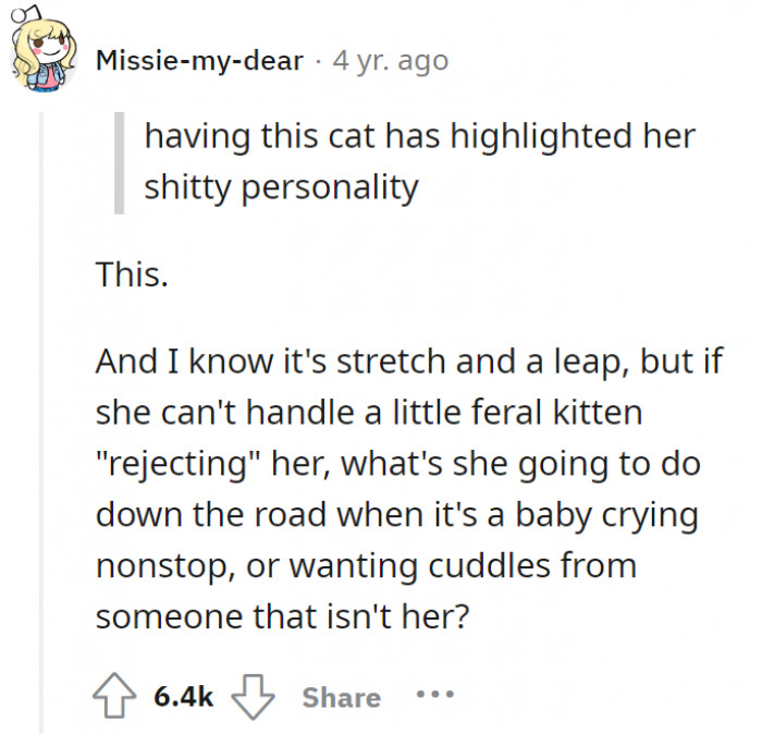 This was a precaution from the moment that cat meowed 