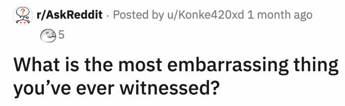 The loaded question that was sure to unearth some gems: