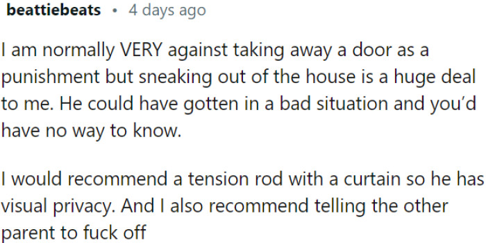 Sneaking out is a serious concern.