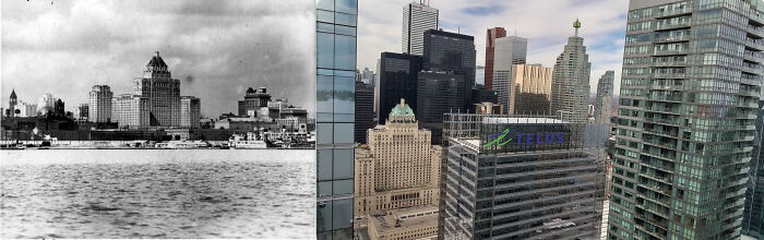 "The Royal York Hotel Towered Over The Toronto Skyline For Close To 40 Years. Nowadays It's Buried Behind Glass And Steel Office Buildings And Condos"