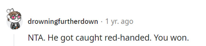 He got caught in the breakfast act, and she served him a resignation toast!