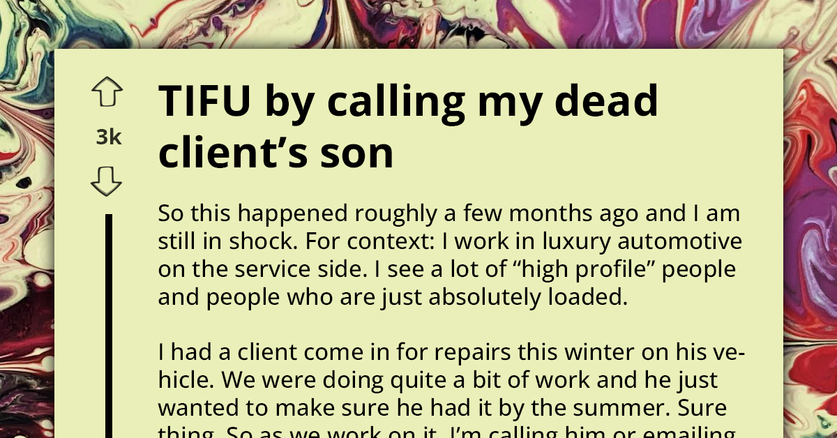 Car Shop Employee Horrified After Calling VIP Client To Pick Up Luxury Car, Unaware He Was On His Deathbed