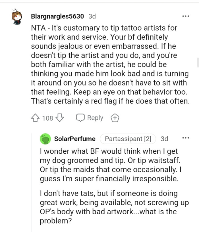 It's a red flag if the boyfriend does that often.