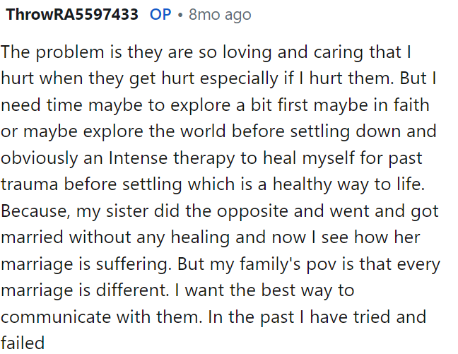 OP was very responsive in the comments, and they had a lot to say in response to many of the people.