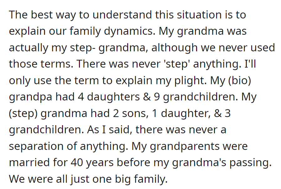 Blending two families for 40 years, they were one big, undivided family until grandma's passing.
