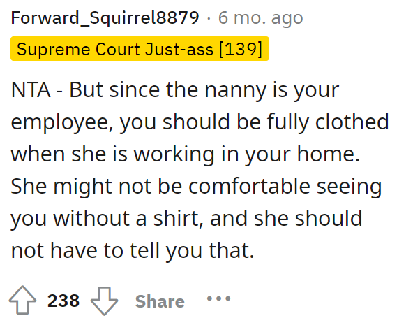 This is definitely something to consider, but if she did care, I'm sure she would have said something.