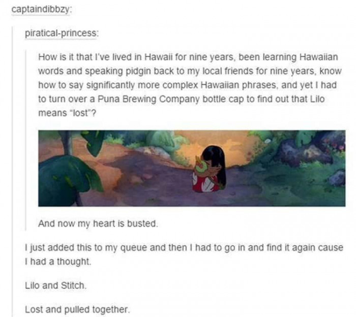 11. Learning things about Lilo and Stitch makes the show that much better.