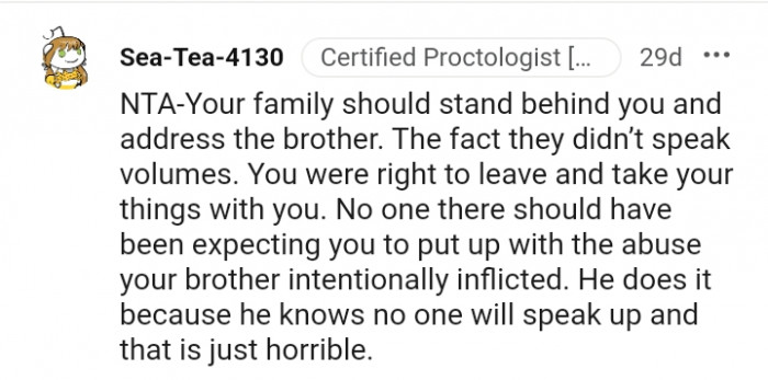 No one should expect you to put up with it