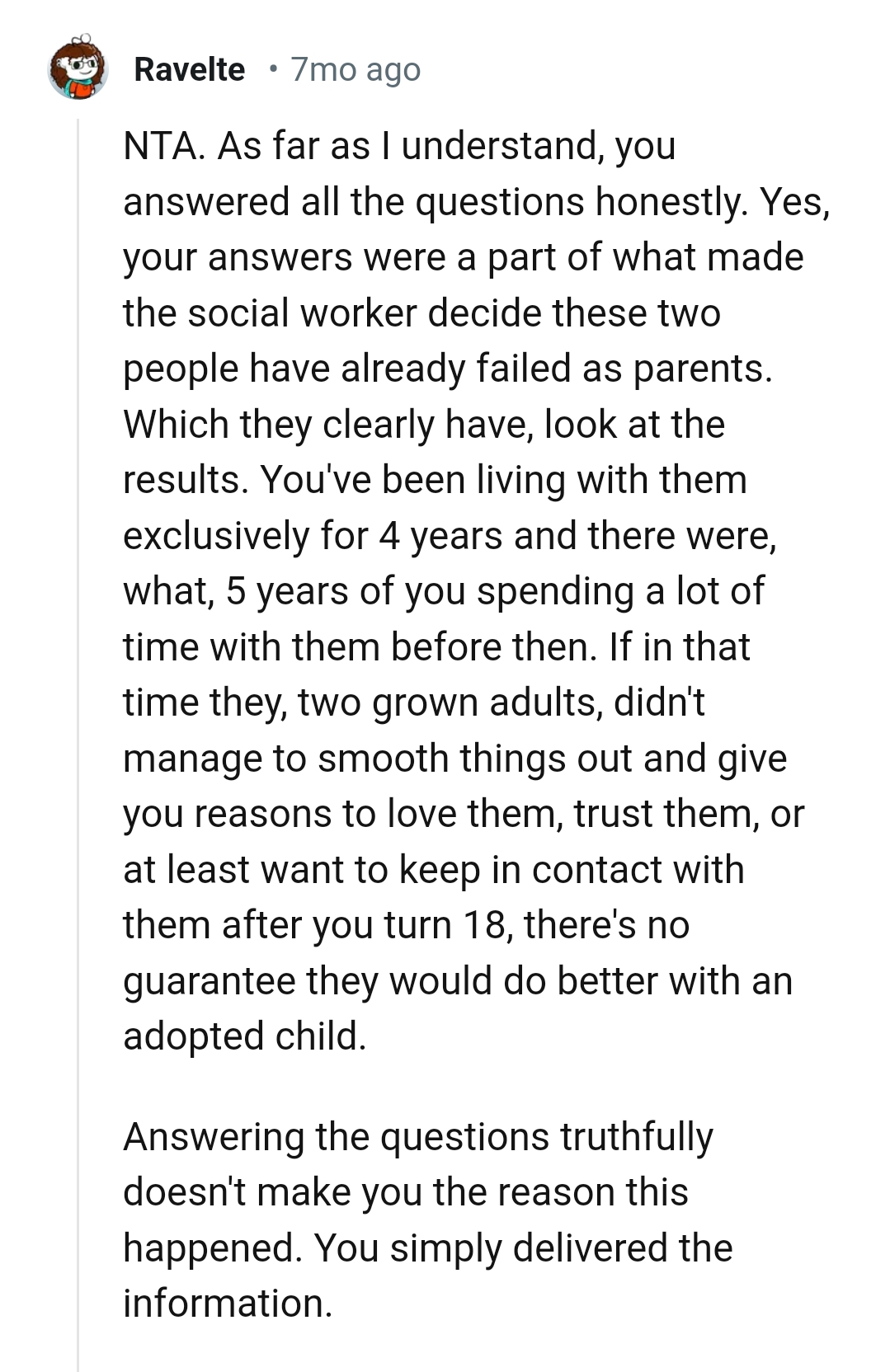 The OP's been living with them