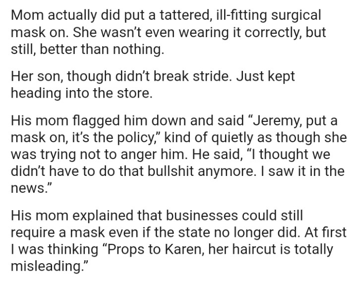“I thought we didn’t have to do that bullsh*t anymore. I saw it in the news.”