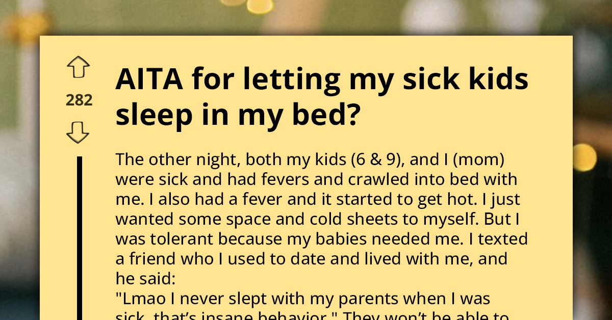 Mom Lets Her Sick Kids Sleep Beside Her and Faces Unexpected Criticism