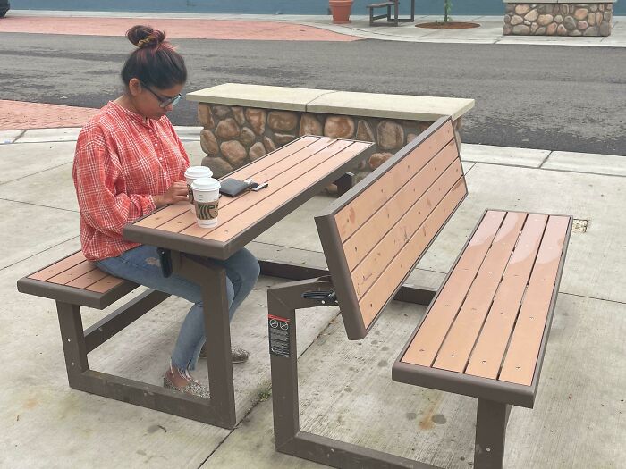 This Park Bench Can Fold Out Into A Table. All Park Bench Designers Can Stop What They’re Doing; We’ve Reached Elite-Park-Bench Status
