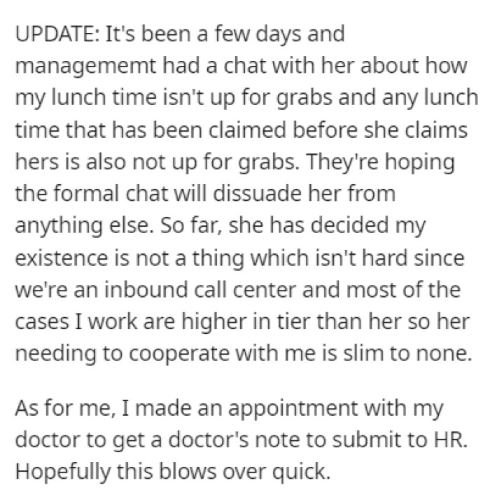 OP provided us with an update to the original story