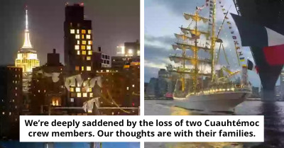 Ship Crashes Into Brooklyn Bridge, Claiming Two Lives While Sailors Hang Onto Mast