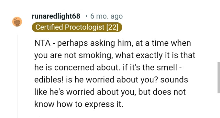 Sounds like OP's son is worried about her