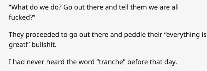 and everything crashed along with the market