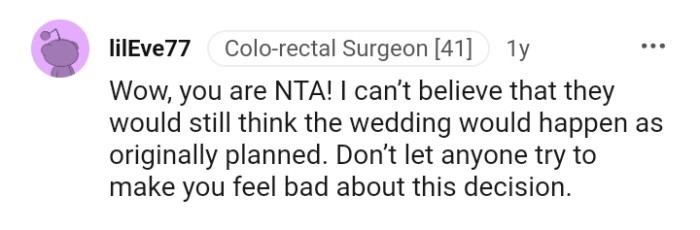 Don't let anyone try to make you feel bad