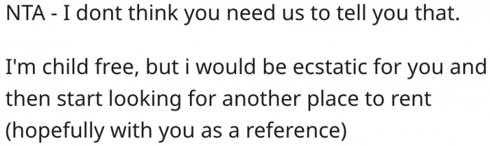 5. Ideally, Kaitlin should have started making plans to move out.
