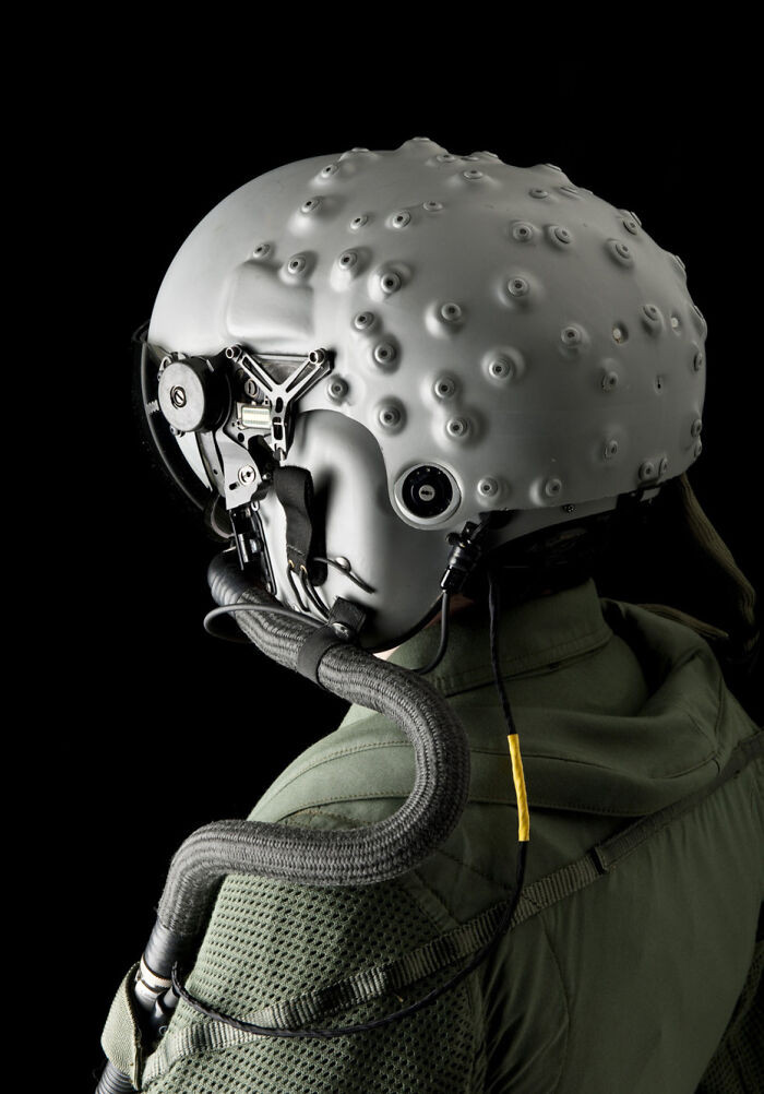 "The BAE Systems Helmet-Mounted Display (HMD), the Striker II flight helmet, to be used in the Eurofighter Typhoon"