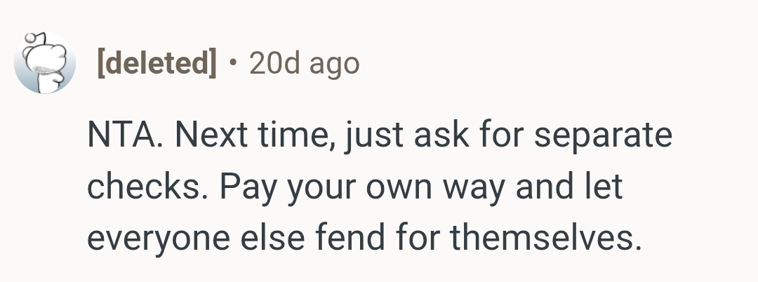 Pay your own way