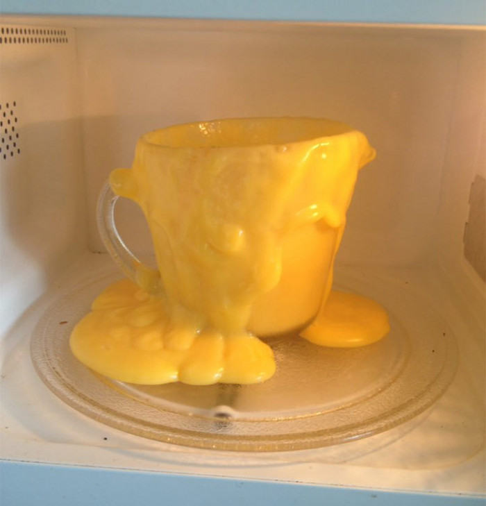 5. My first attempt at making custard in the microwave hasn't gone well.