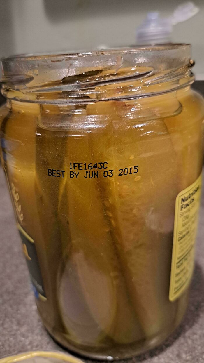 "Went To My Dad's For Burgers Tonight. He Took These Pickles Out Of The Pantry"