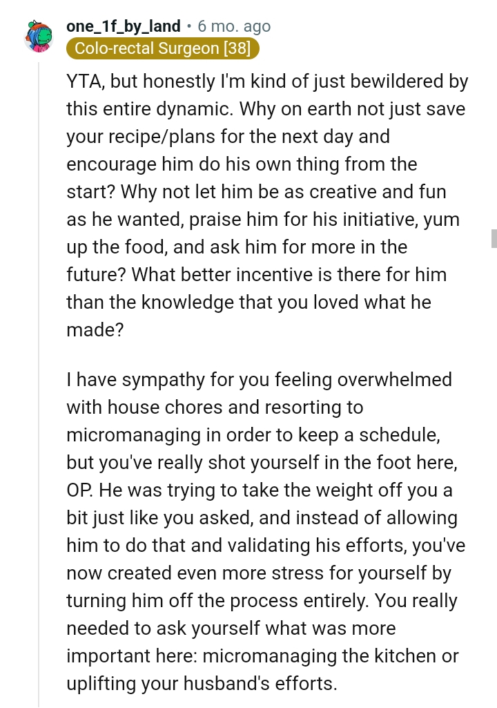 The OP has created more stress for herself