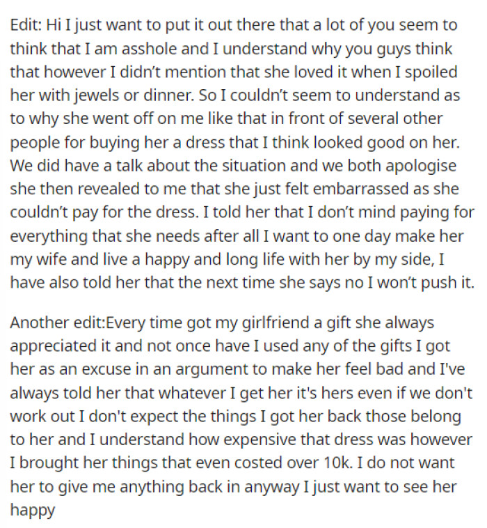 Here are a few updates he provided to help explain his perspective and why he thought the way he did.