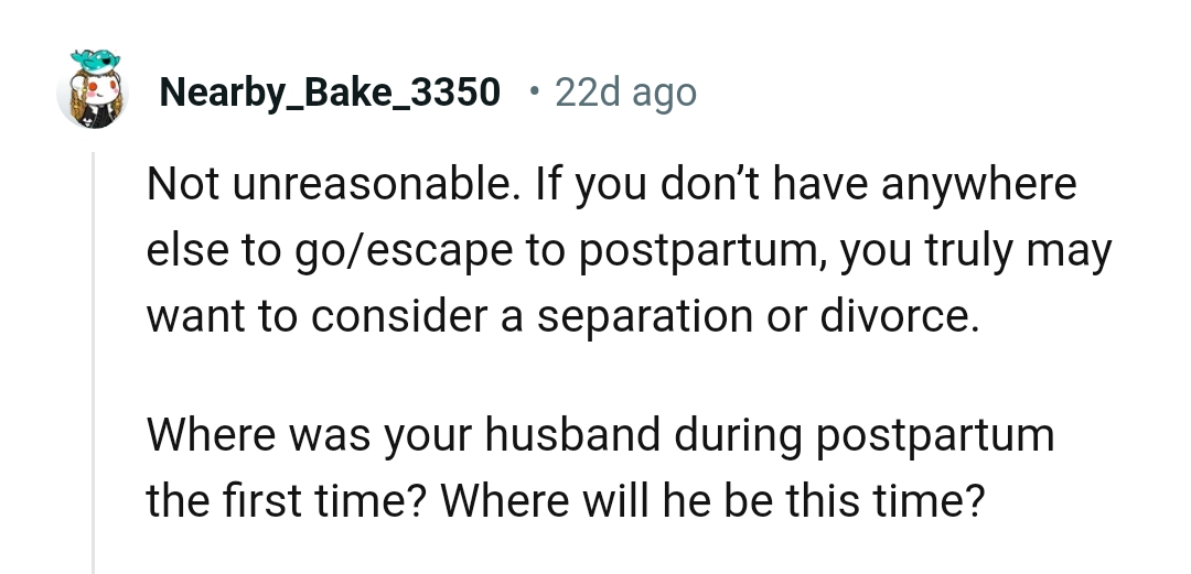 The OP might want to consider a separation or divorce