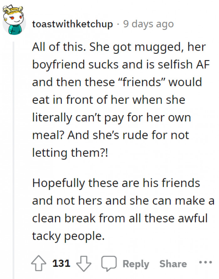 Bold of them to say she was the rude one!