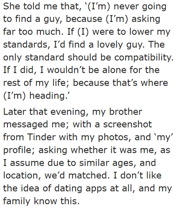 The friend then judged the OP for having 