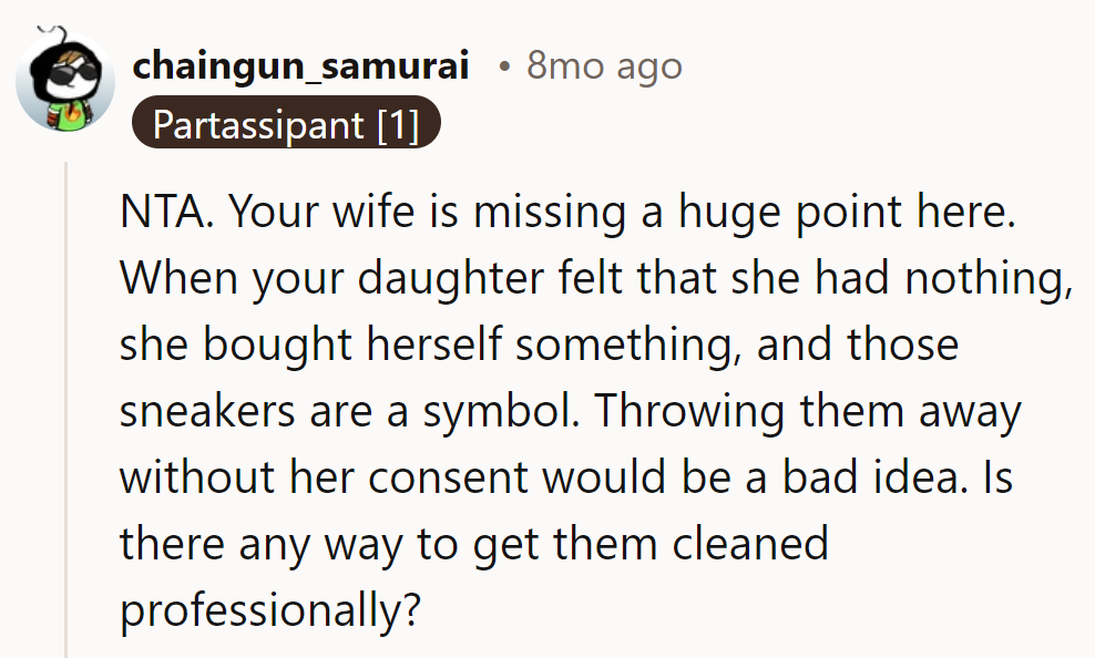 Those sneakers are a symbol of strength. Let's clean, not chuck them!