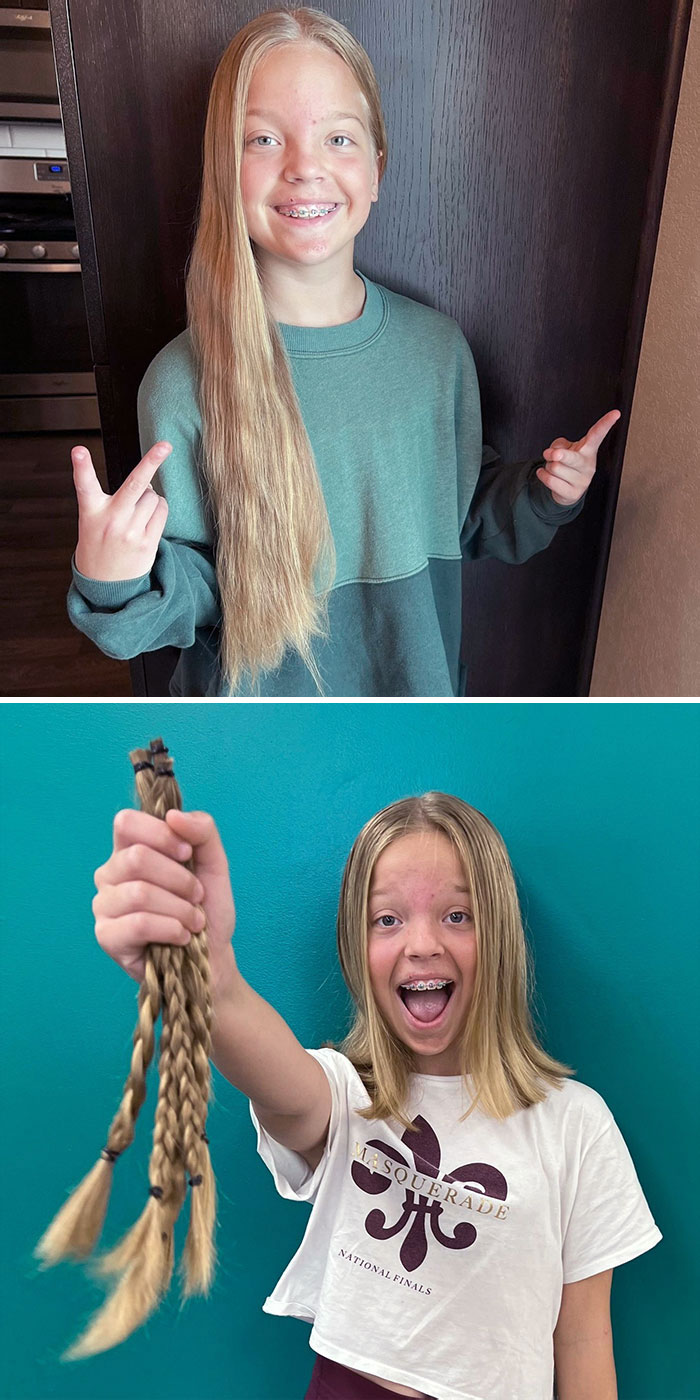 26. Avrey's Second Time Donating Her Hair For A Better Cause