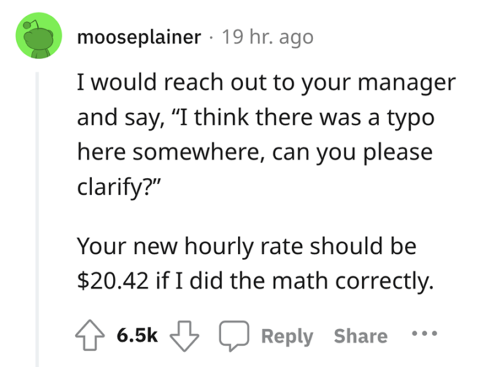 Redditors advised the OP to raise this issue with their manager.