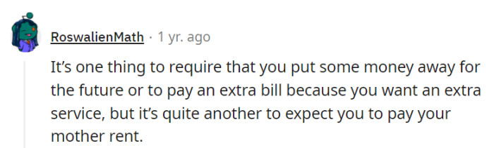 Paying Rent? To Your Own Mother?