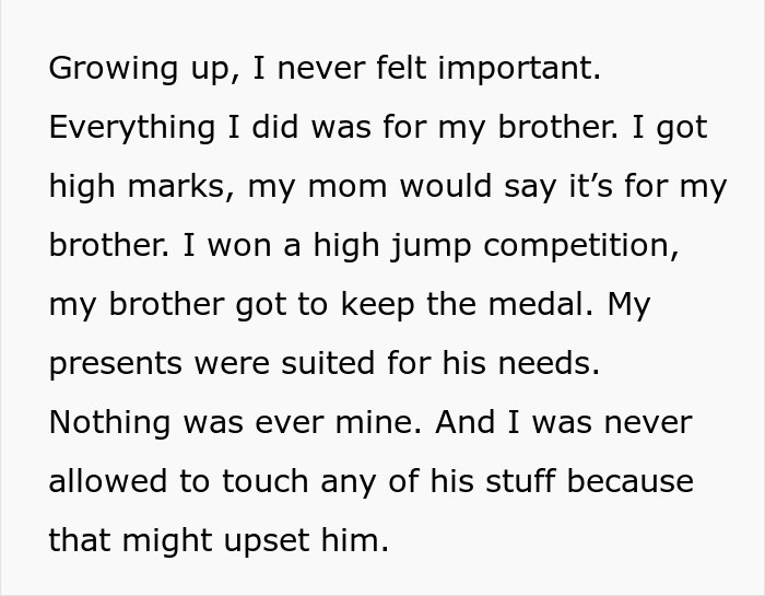 The OP never felt important growing up