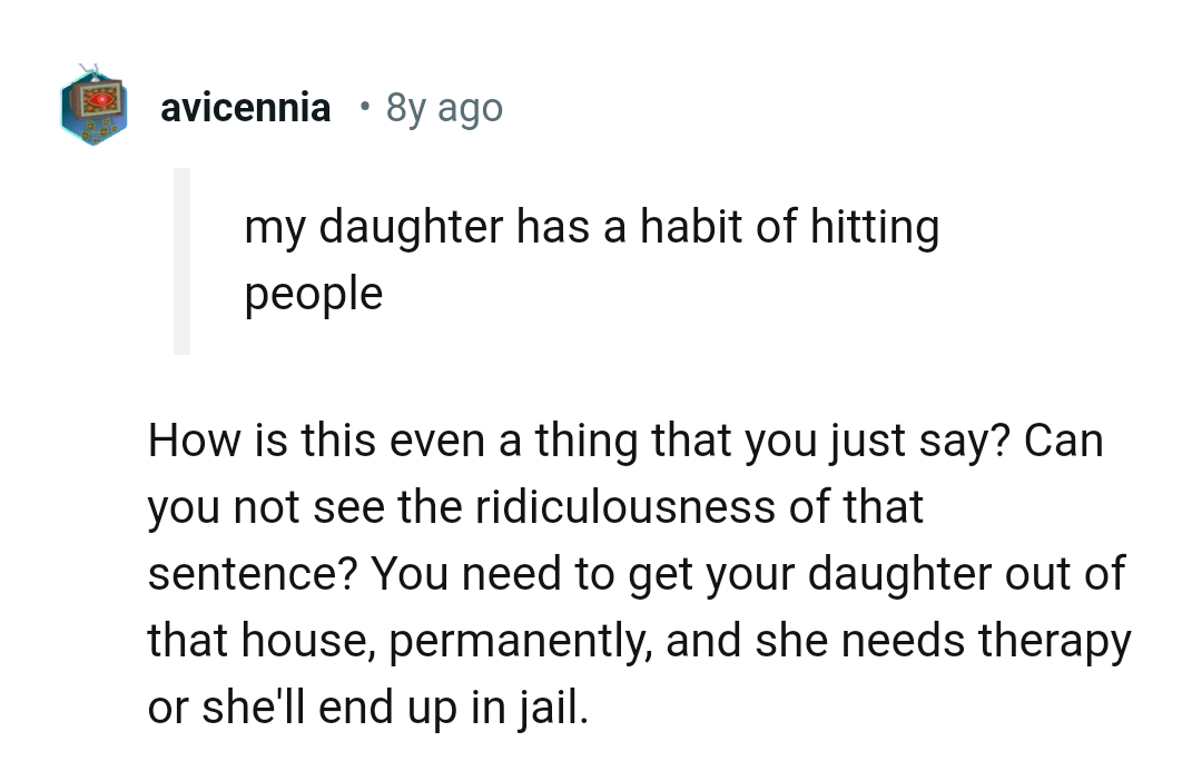 The OP needs to get his daughter out of that house permanently