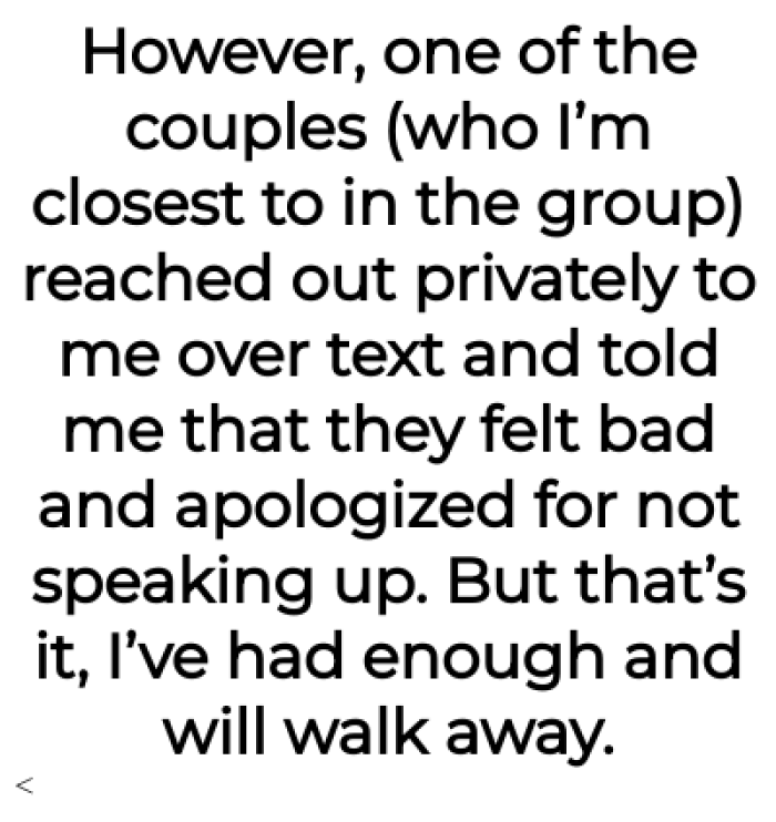 Some people did end up apologizing to OP though for the situation.