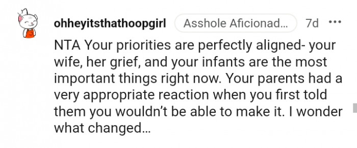 Your parents had an appropriate reaction