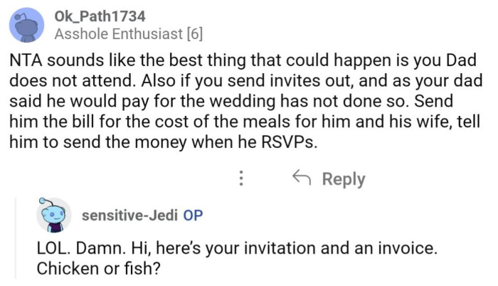 Reddit isn't exactly known for giving *good* advice