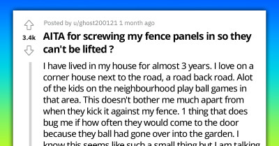 Redditor Asks If They Were Wrong For Securing Their Fence Panels To Prevent Intrusion By Neighborhood Kids